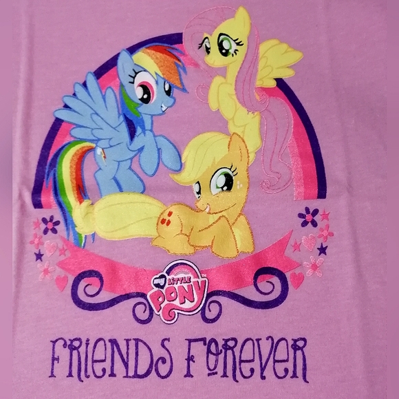 🔥SALE🔥 My Little Pony "Friends Forever" Toddler Girl's T-shirt Tee NWT Size 2 - Picture 2 of 5